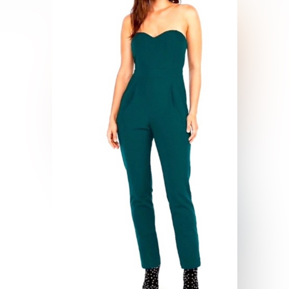 Express Dark Emerald Green Jumpsuit